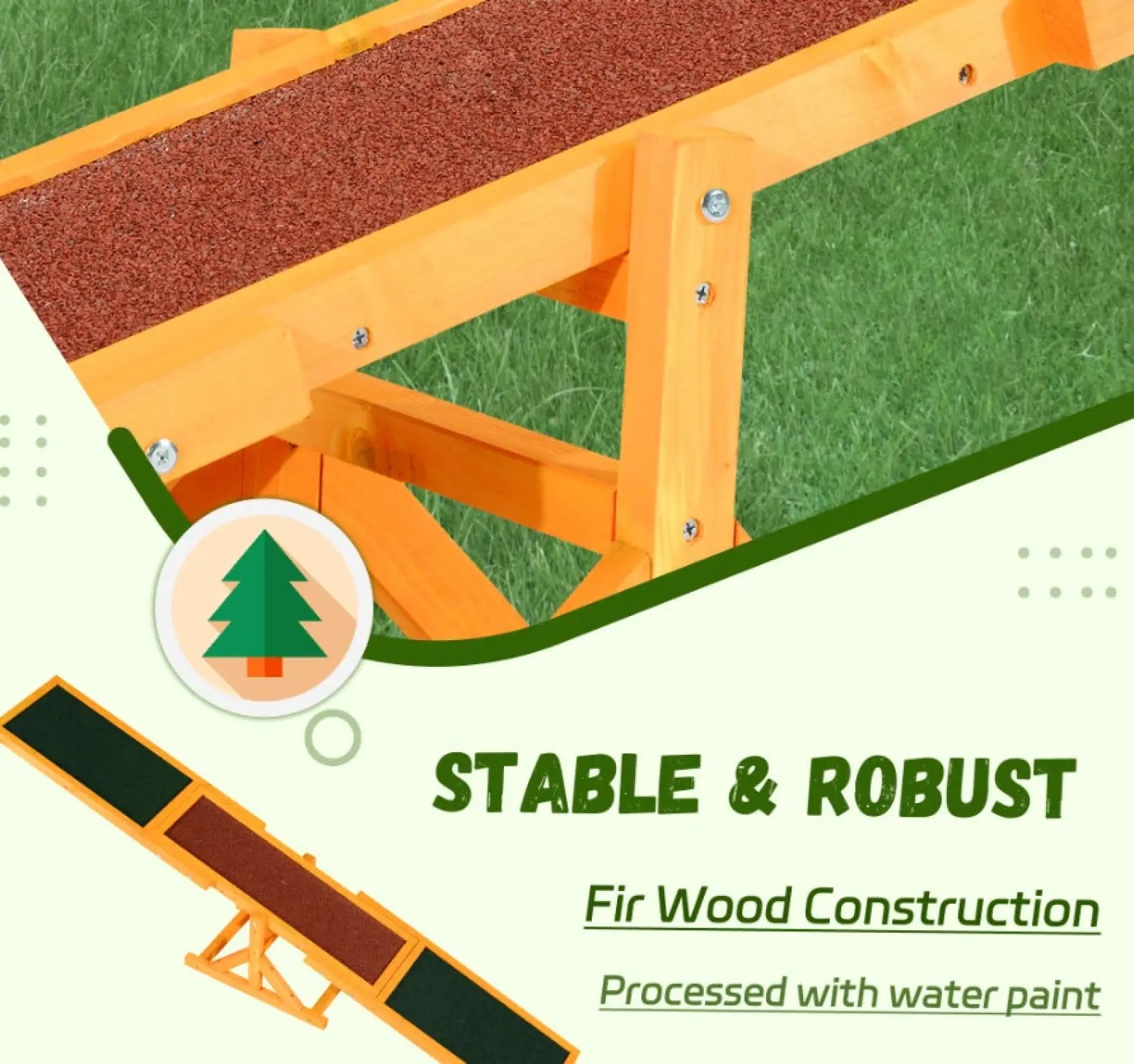 Wooden Dog Agility Seesaw Training Exercise Equipment