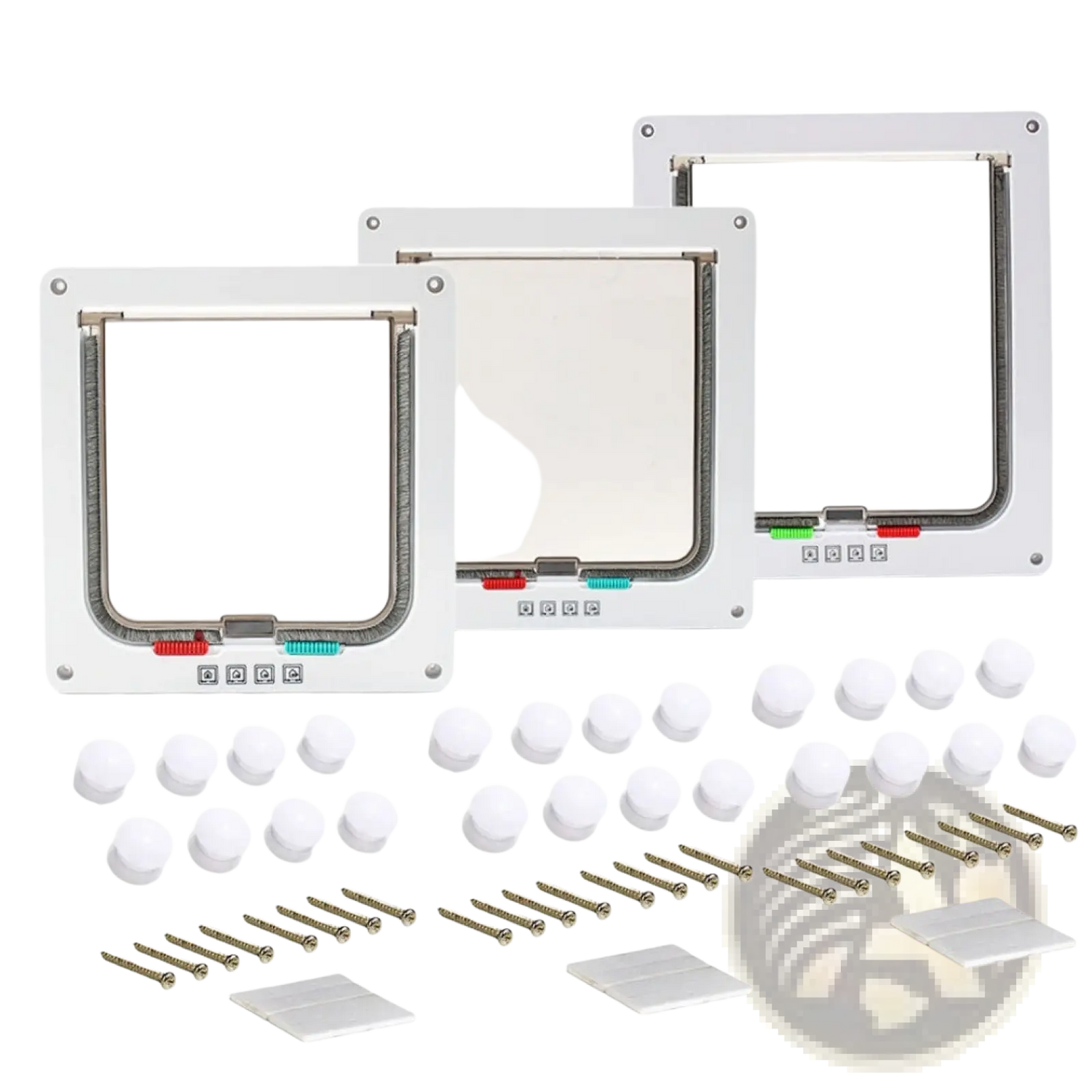 Xl Pet Door 4 Way Locking Magnetic Dog Cat Flap White