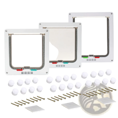 Xl Pet Door 4 Way Locking Magnetic Dog Cat Flap White