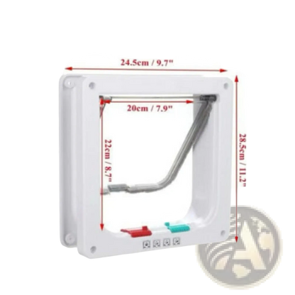 Xl Pet Door 4 Way Locking Magnetic Dog Cat Flap White