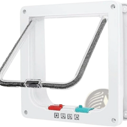Xl Pet Door 4 Way Locking Magnetic Dog Cat Flap White